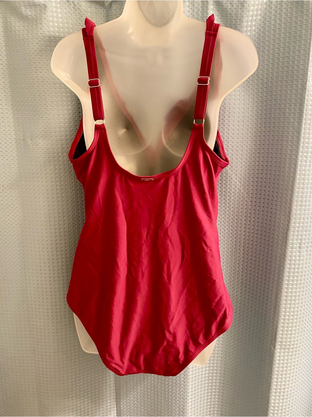 DKNY Raspberry Pink Ruffle Ruched Tummy Control One Piece Swimsuit 14 - Picture 8 of 10